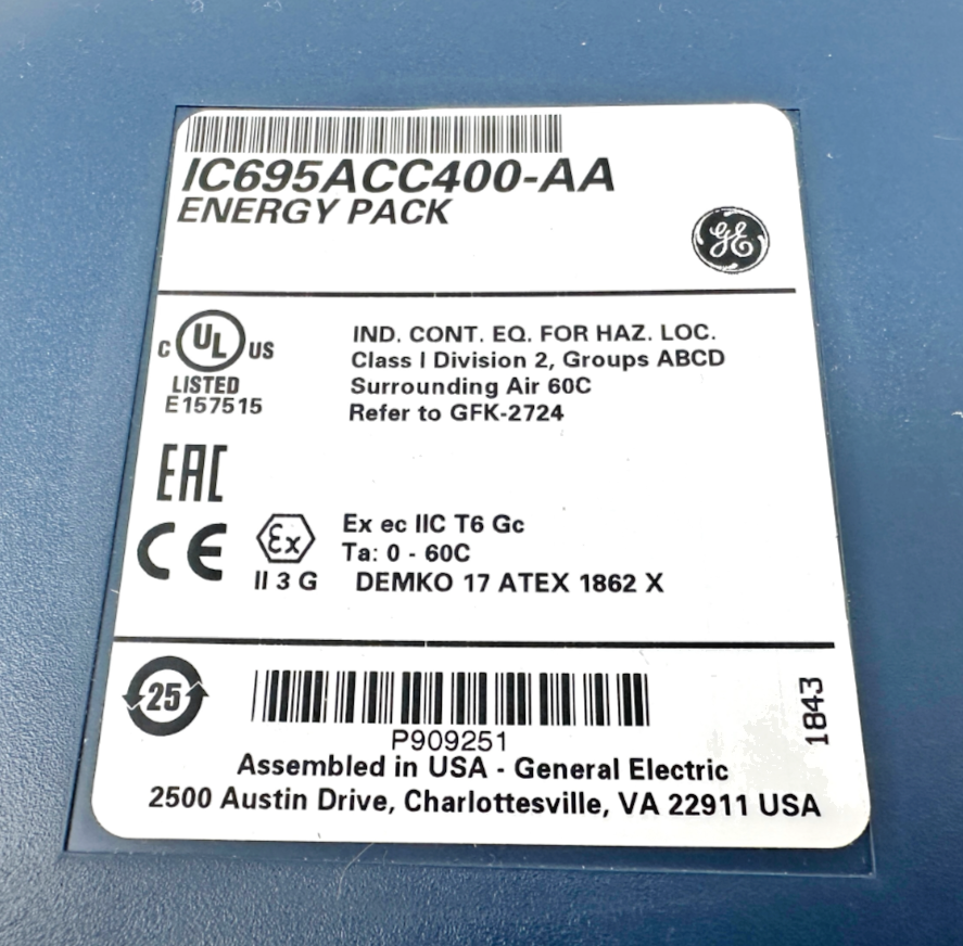 used GE Fanuc IC695ACC400-AA Energy Pack - GE FANUC