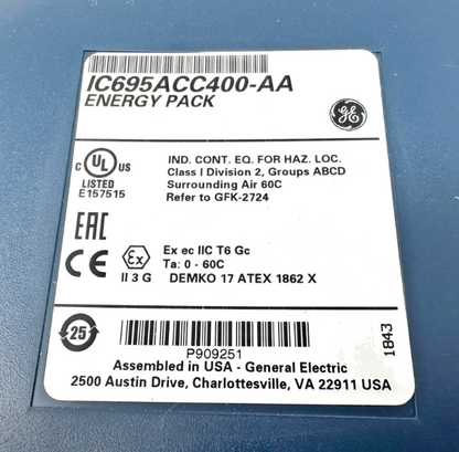 used GE Fanuc IC695ACC400-AA Energy Pack - GE FANUC