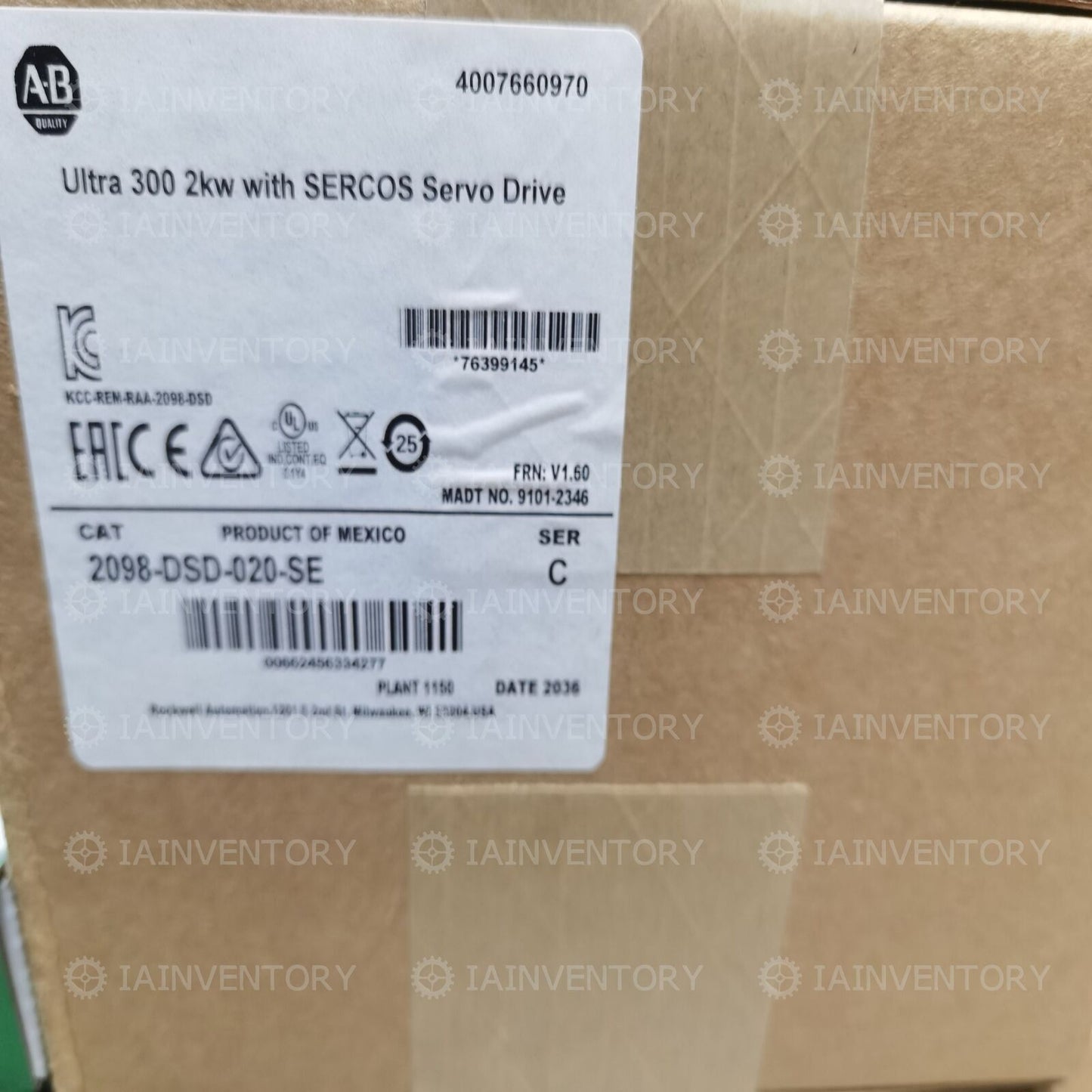 AB 2098-DSD-020-SE Servo Drive (12 Months) - AB