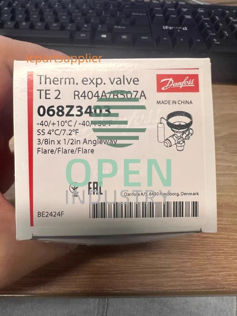 Danfoss 068Z3403 Thermal Expansion Valve TE2 R404A/R507A