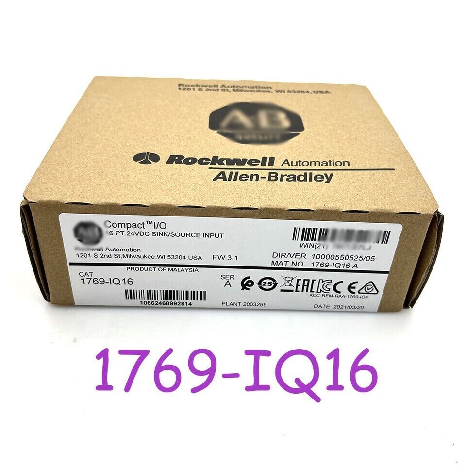 Sealed Allen-Bradley 1769-IQ16 Compact 16 PT.24VDC INPUT Module PLC - ALLEN-BRADLEY