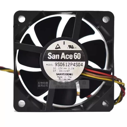Sanyo 9S0612P4S04 6025 DC12V 0.2A 4-Wire PWM Silent Cooling Fan