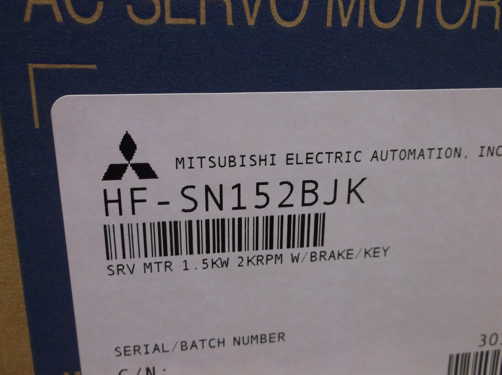 Mitsubishi 1500W Servo Motor With Brake SHIP - MITSUBISHI