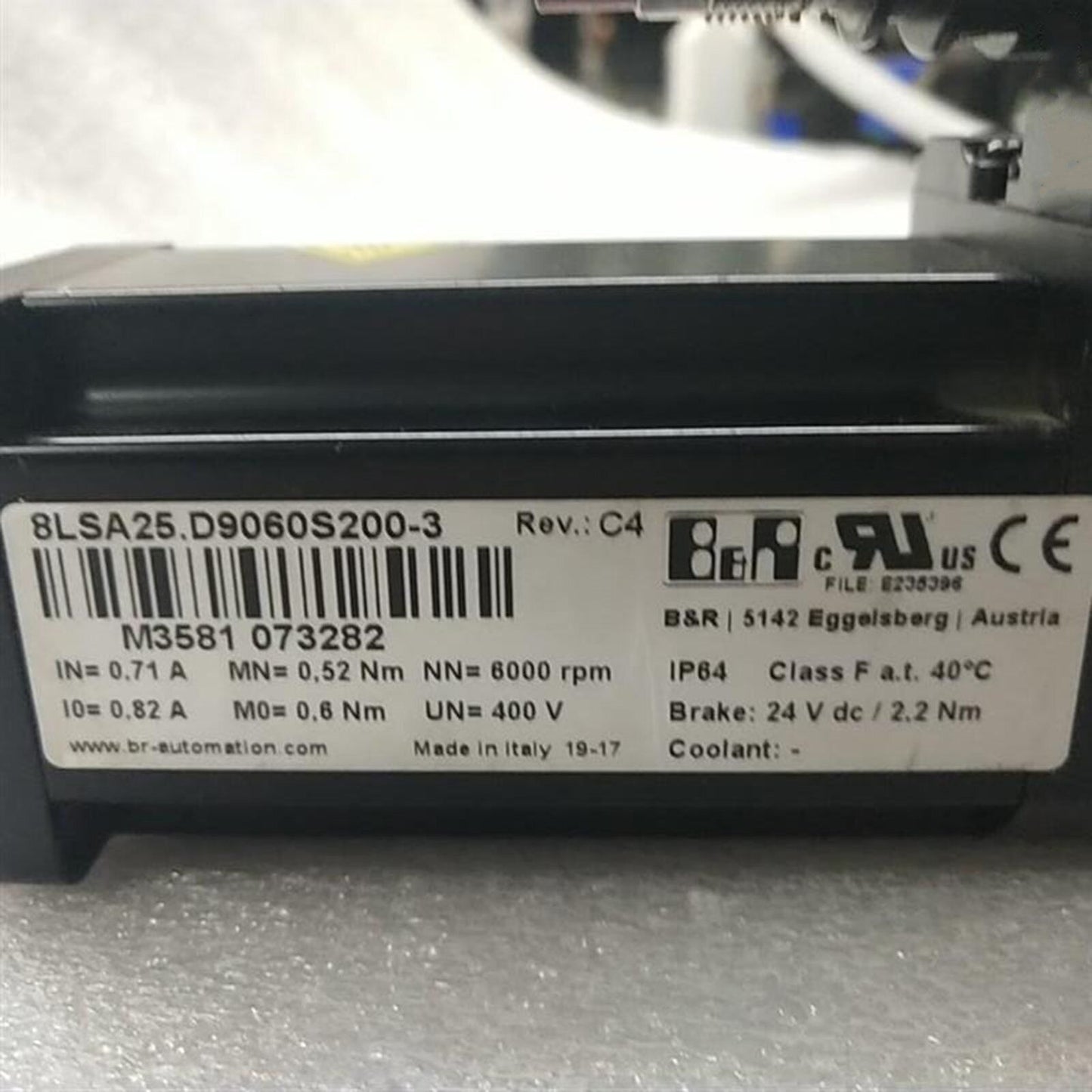 used 1PCS B&R 8LSA25.D9060S200-3 Servo Motor - B&R
