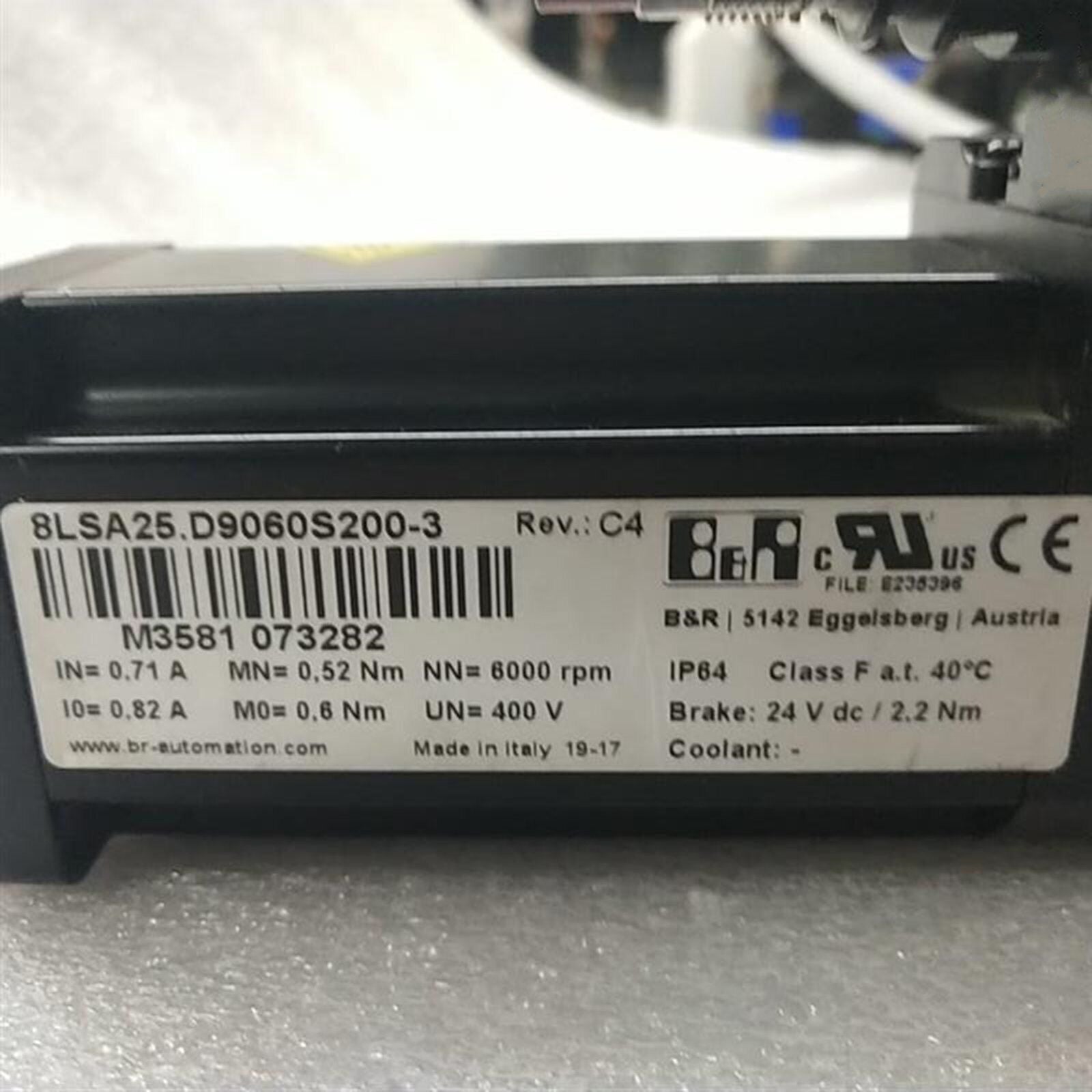 used 1PCS B&R 8LSA25.D9060S200-3 Servo Motor - B&R