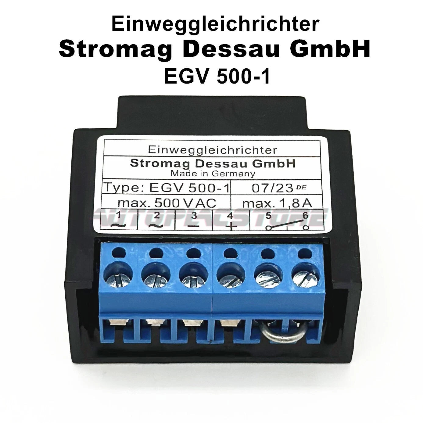 1PC 1.8A Motor Brake Rectifier Stromag Dessau GmbH EGV 500-1 500VAC #au