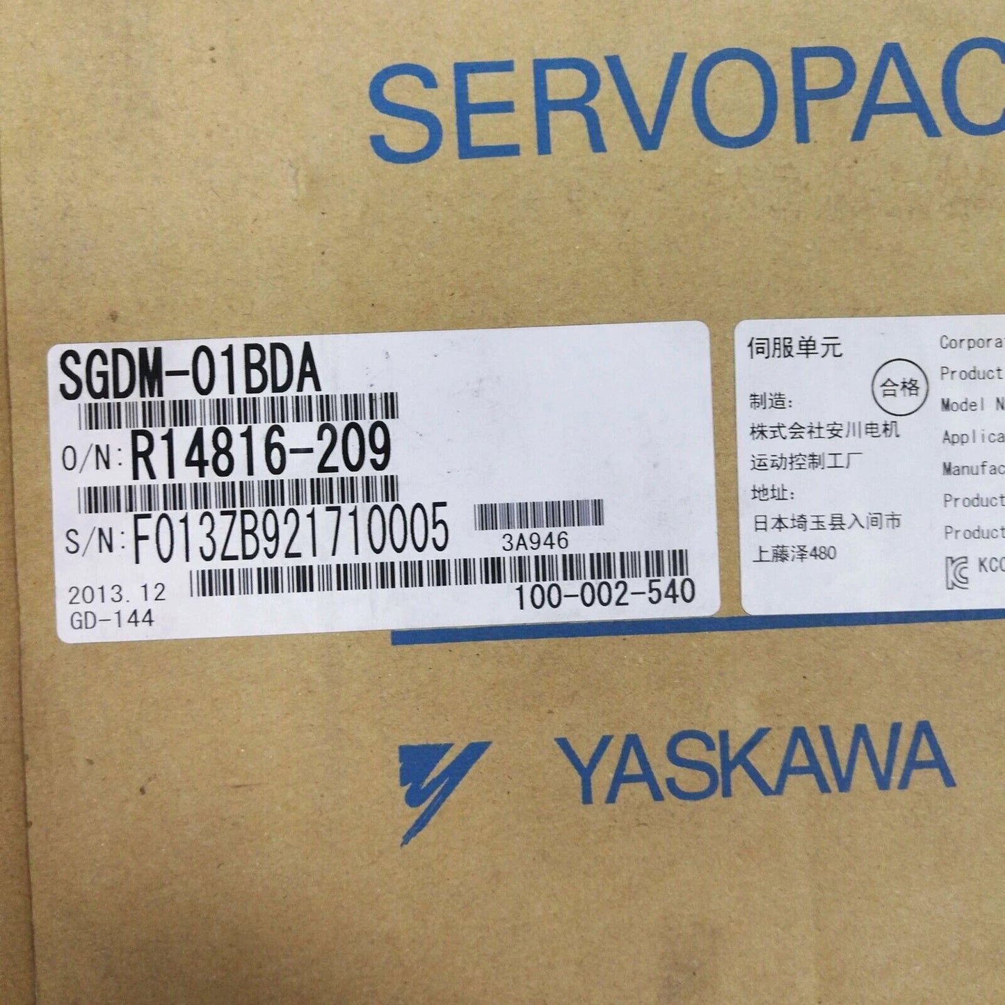 1pc Yaskawa SGDM-01BDA Servo Drive Fast delivery