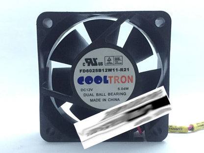 COOLTRON FD6025B12W11-R21 12V 5.04W 6025 6CM inverter cooling fan