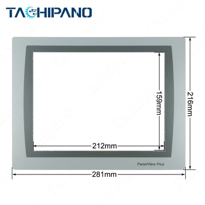 new Touch Screen for AB 2711P-T10C22D9P Touch Panel Glass 5pin with Protective Film - KOEED