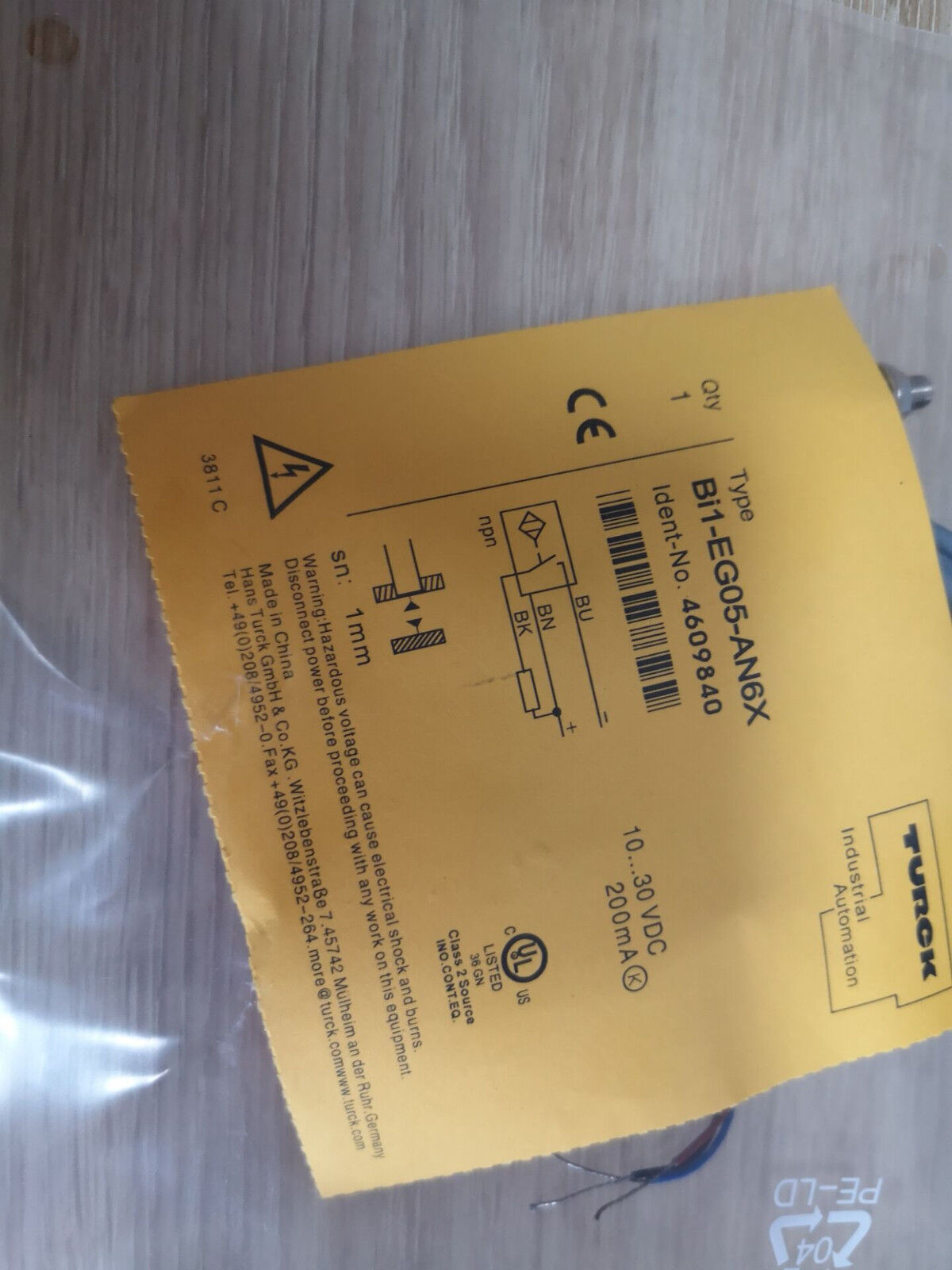 new Turck Bi1-EG05-AN6X Proximity Switch Sensor *TT - TURCK