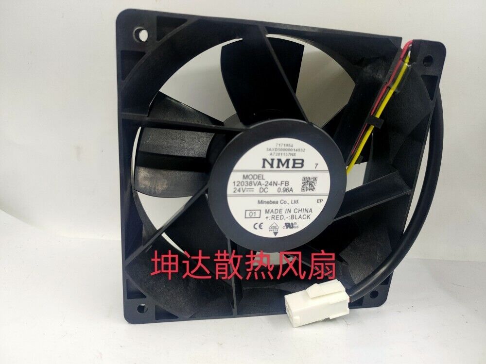 new 1 PCS NMB Fan 12038VA-24N-FB DC 24V 0.96A 12038 12CM 3 pin inverter Cooling fan - NMB