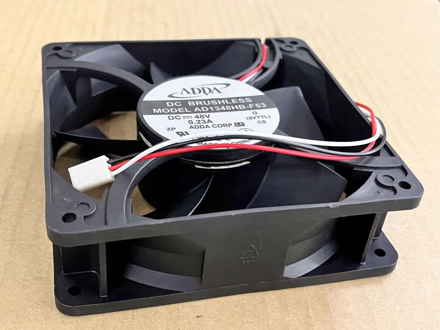 127x127x38mm 48V 0.23A Axial Cooling Fan 3pin, ADDA AD1348HB-F53 - ADDA