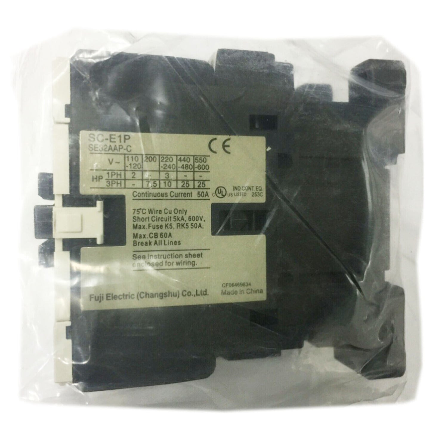FUJI ELECTRIC SC-E1P 220V Magnetic Contactor - FUJI ELECTRIC