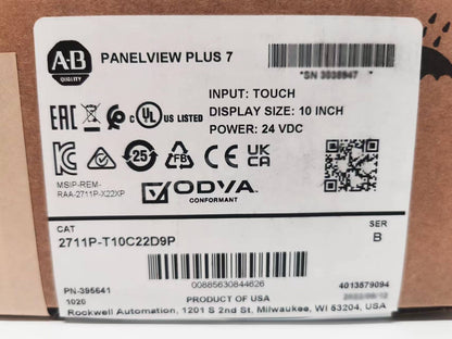 Sealed Allen-Bradley 2711P-T10C22D9P PanelView Plus 7 Terminal - ALLEN-BRADLEY
