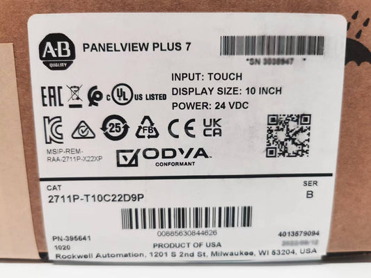 Sealed Allen-Bradley 2711P-T10C22D9P PanelView Plus 7 Terminal - ALLEN-BRADLEY