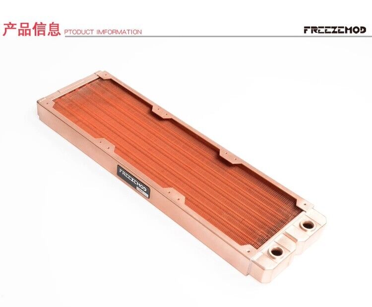 new 360mm Radiator All-red Copper Computer Water Cooling Row 7mm G1/4*2