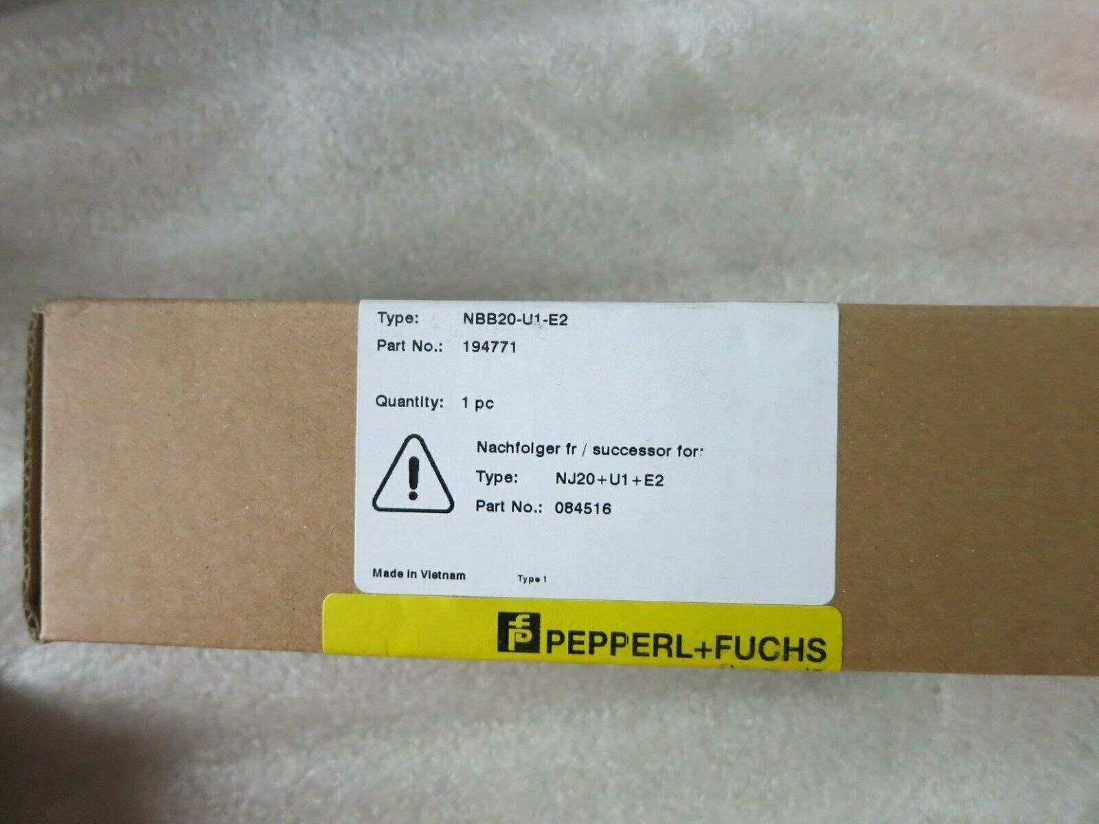 New Pepperl+Fuchs NBB20-U1-E2 Inductive Proximity Sensor - PEPPERL+FUCHS