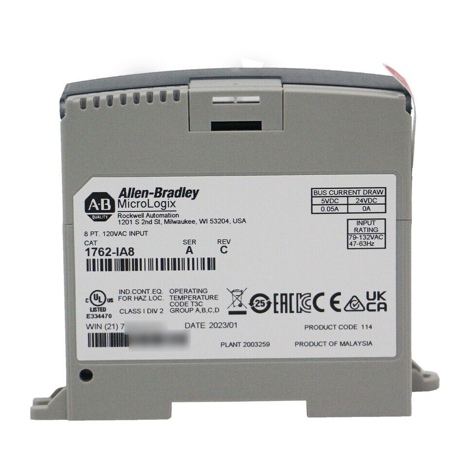 Allen Bradley 1762IA8 MicroLogix 8 Point 120 VAC Input Module NEW - ALLEN BRADLEY