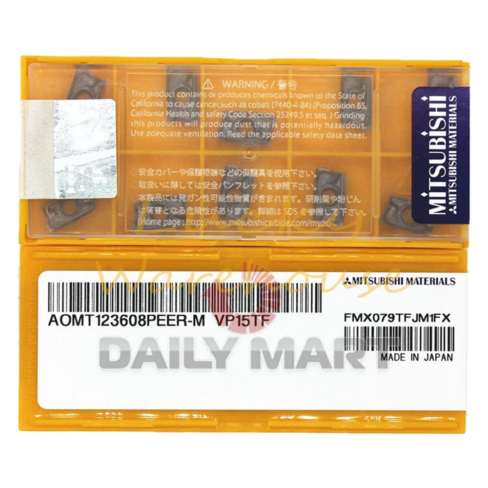 10PCS/ MITSUBISHI AOMT123608PEER-M VP15TF CNC Carbide Inserts