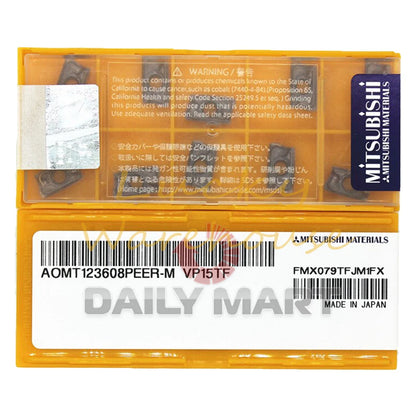 10PCS/ MITSUBISHI AOMT123608PEER-M VP15TF CNC Carbide Inserts