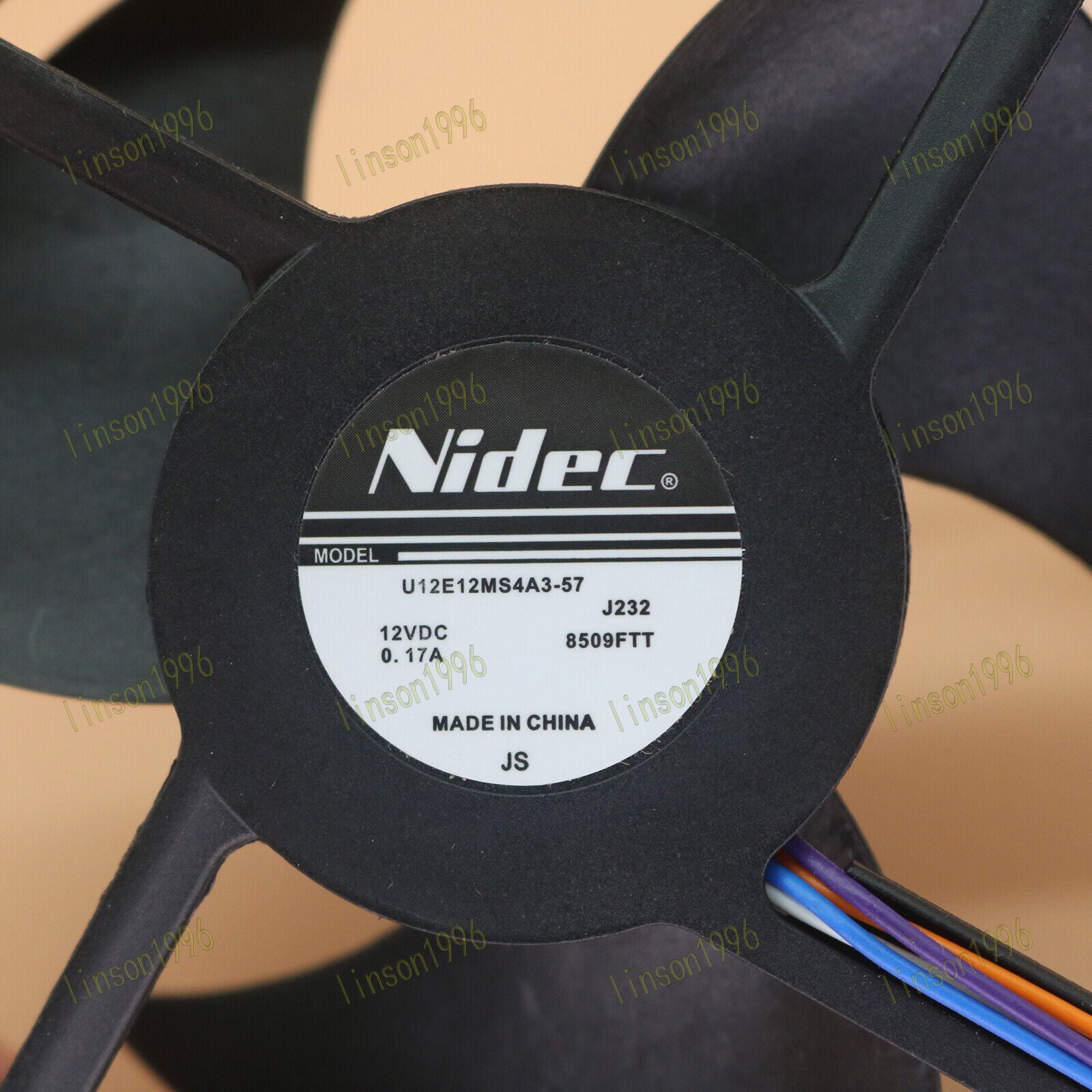 new One  NIDEC U12E12MS4A3-57 J232 Waterproof Mute Cooling Fan 12V 0.17A NIDEC