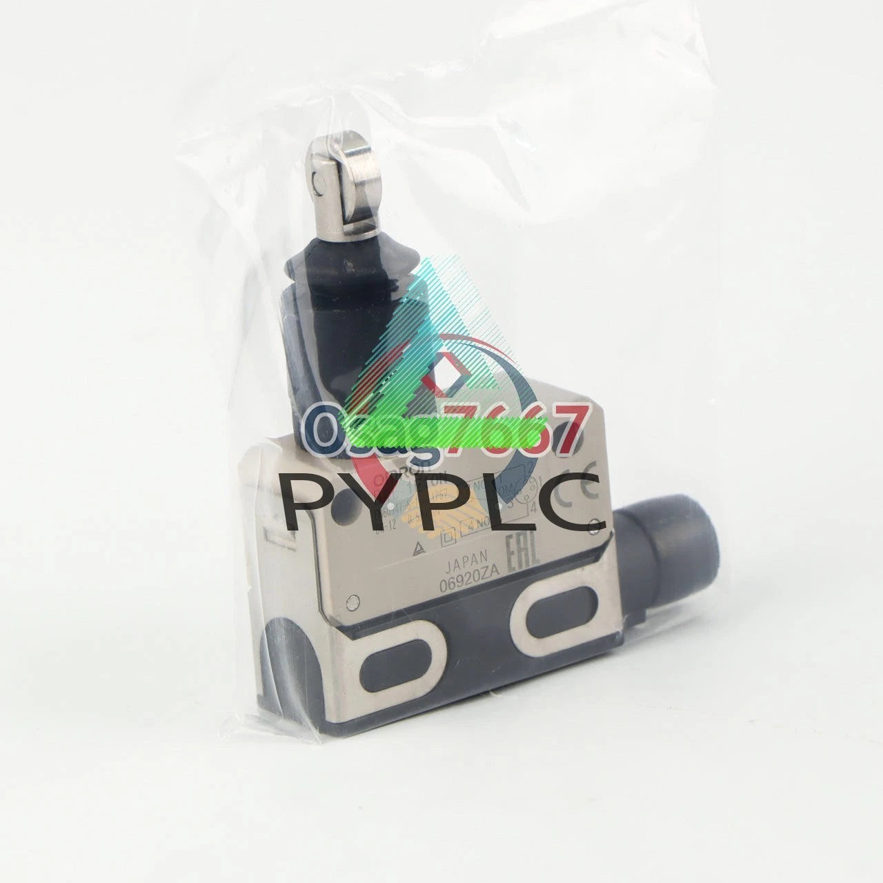 One Omron D4E-1E10N travel limit switch