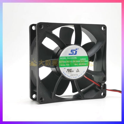 SJ SA240825BL 8025 DC24V 0.29A 8CM 2-Wire Inverter Cooling Fan