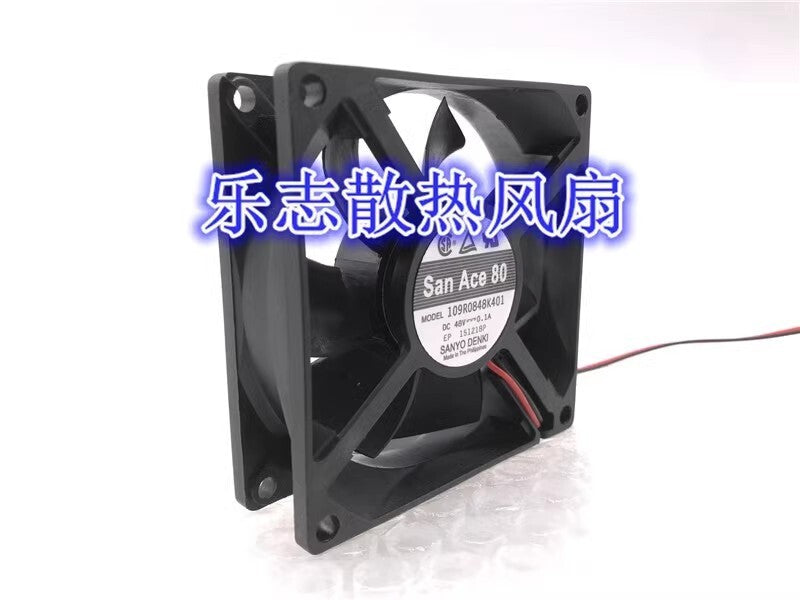 Sanyo San Ace 80 109R0848K401 8025 DC48V 0.1A 2-Wire Silent Inverter Cooling Fan