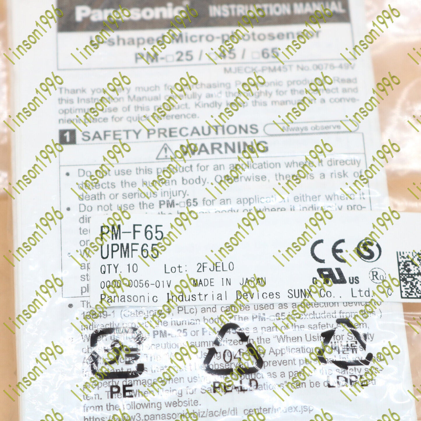 new 10pc/1Bag For Panasonic PM-F65 photoelectric switch spot stocks - PANASONIC
