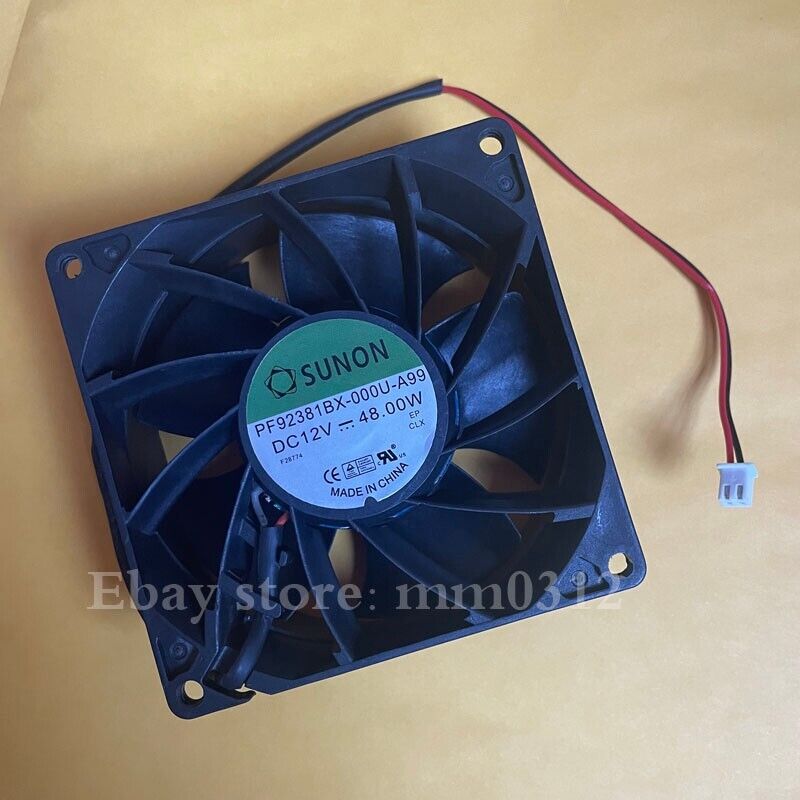 Used SUNON PF92381BX-000U-A99 DC12V high air volume cooling fan 92x92x38mm - SUNON