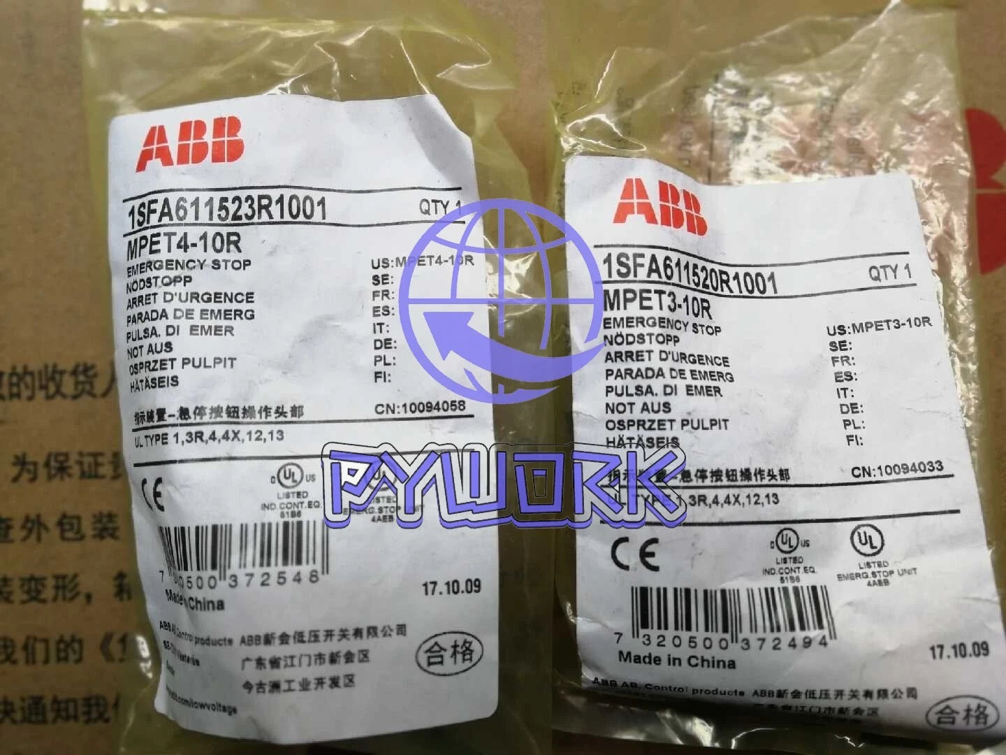 1PCS ABB MPET4-10R MPET3-10R emergency stop operation head
