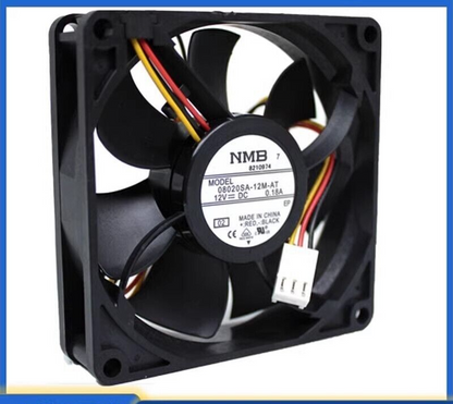 NMB 08020SA-12M-AT DC12V 0.18A 8020 8cm 3pin Cooling Fan