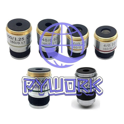 4X 10X 20X 40X 60X 100X Achromatic Objective Lens f/ Biological Microscope 185mm