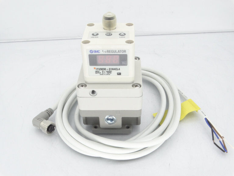 SMC ITV3030-31N4CL4 AIR PRESSURE REGULATOR HIGH-PERFORMANCE INDUSTRIAL PRESSURE REGULATOR WITH 31000-40000 PSI PRESSURE RANGE AND 10000 GPM FLOW RATE - SMC