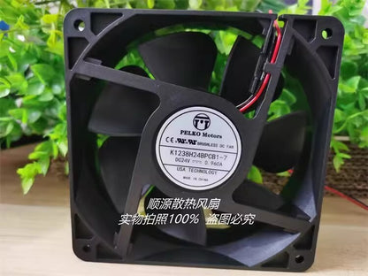 PELKO Motors K1238H24BPCB1-7 DC24V 0.960A 12CM 2-Wire Inverter Cooling Fan