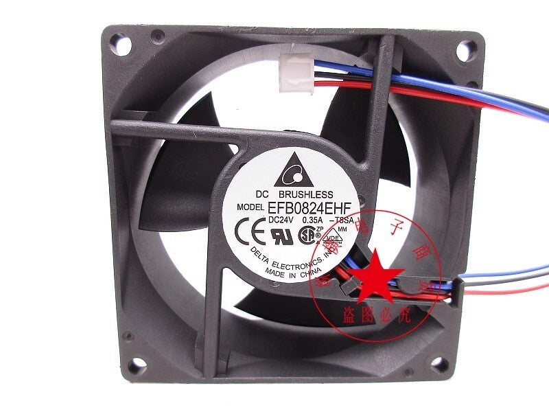 Delta EFB0824EHF-T8SA DC24V 0.35A 8032 8CM 3-Pin Cooling Fan