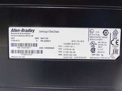Allen Bradley 1756-A13 Series C PLC Rack - ALLEN BRADLEY