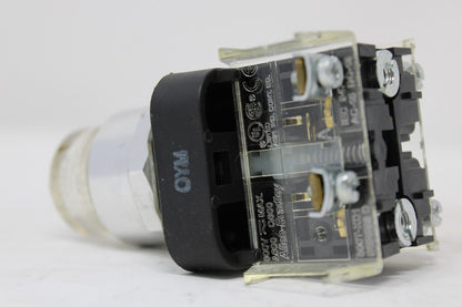 used Allen Bradley 800T-QB24CD1 Clear Illuminated Pushbutton - ALLEN BRADLEY