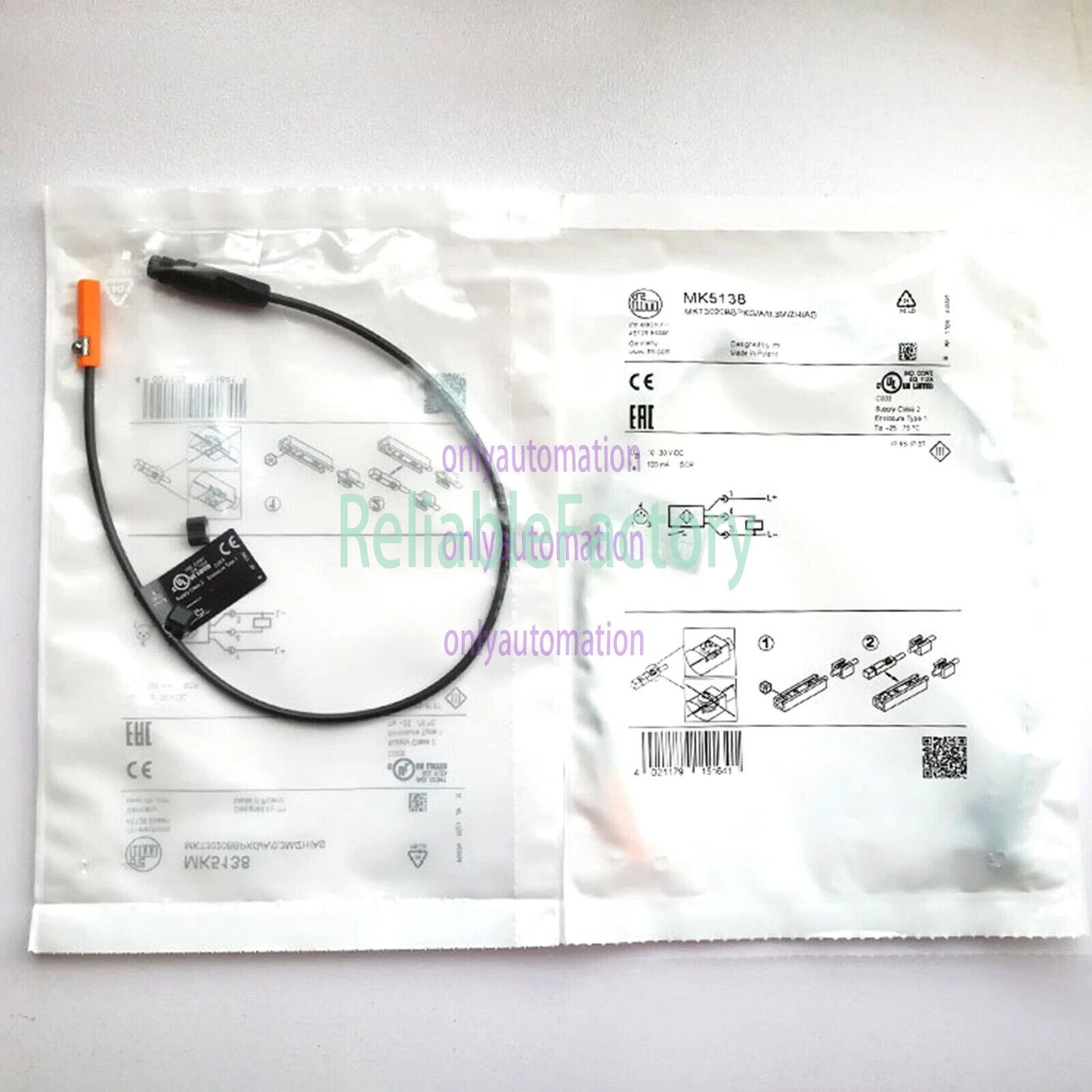 IFM MK5138 T-slot Cylinder Sensor 10...30 DC PNP 1PC