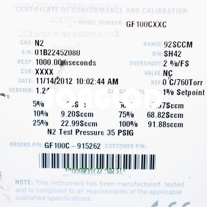 1pcs GF100CXXC N2 92 SCCM Mass Flow Controller - KOEED