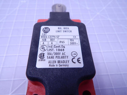 Allen Bradley Allen Bradley 802a-c27p4-s7 Limit Switch T114674 Limit Switch - ALLEN BRADLEY