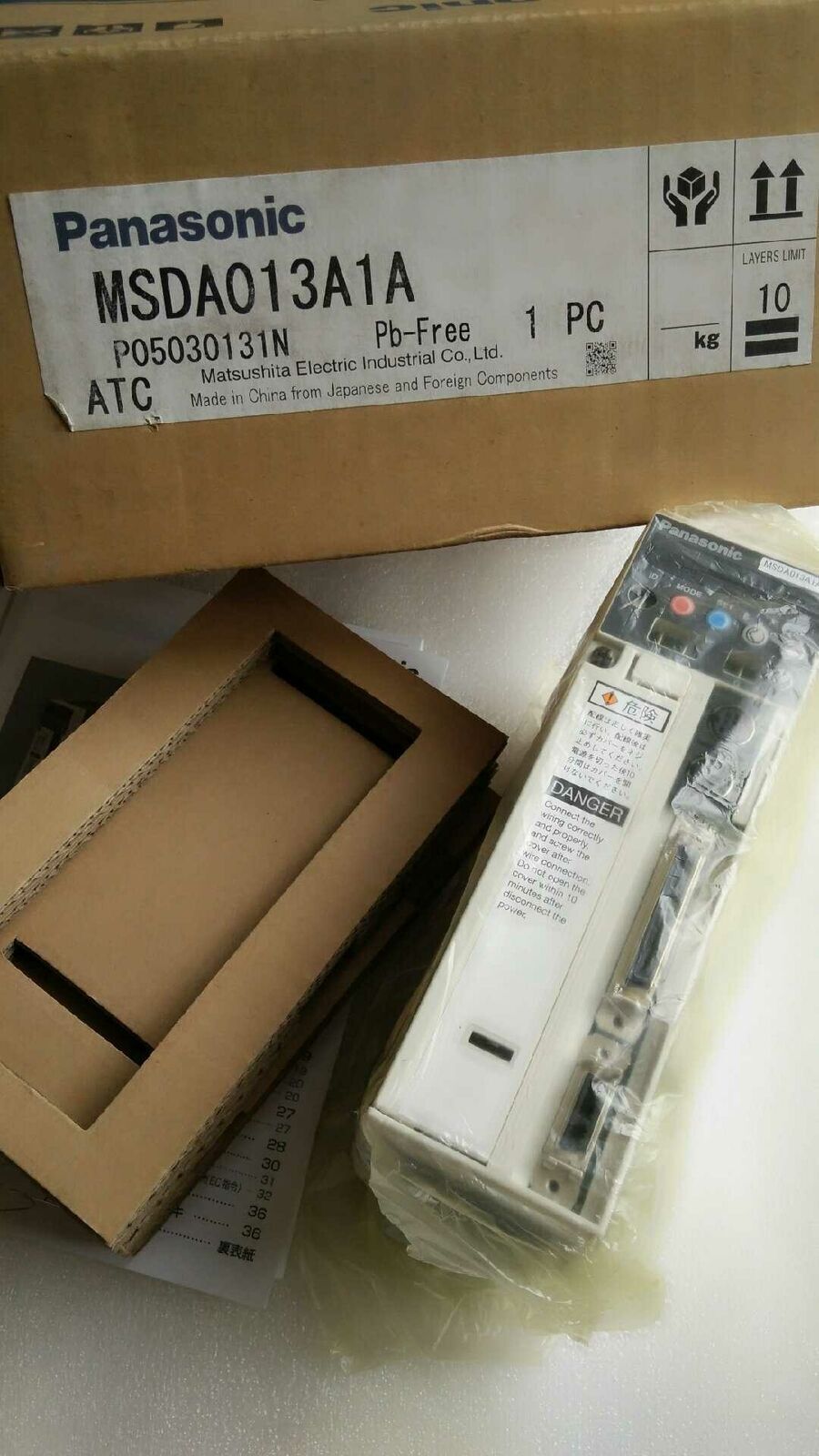 Panasonic AC Servo Driver MSDA013A1A - PANASONIC