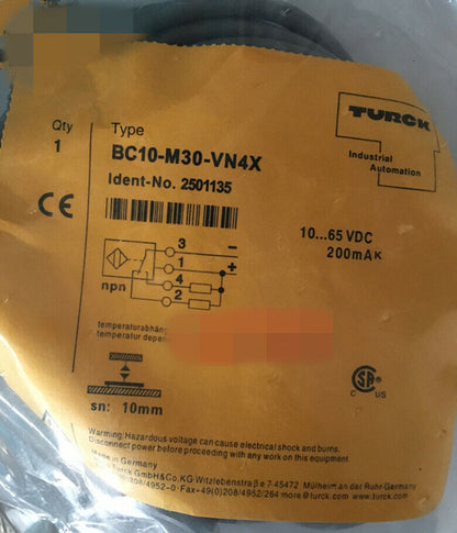1PC TURCK Inductive Proximity Switch BC10-M30-VN4X - TURCK