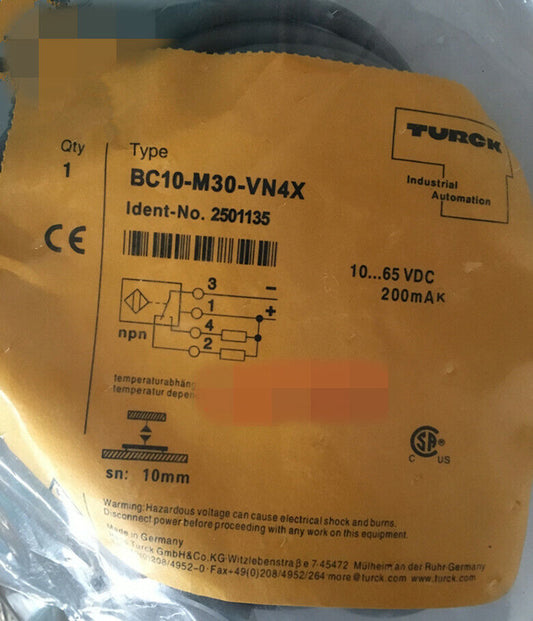 1PC TURCK Inductive Proximity Switch BC10-M30-VN4X - TURCK