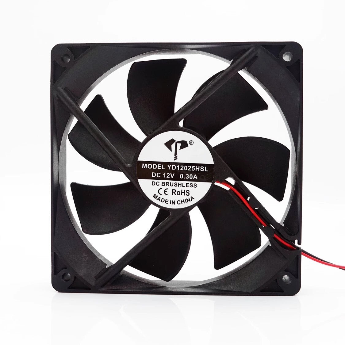 1PCS YD12025HSL 12025 DC12V 0.30A 12CM 2-wire Inverter Cooling Fan