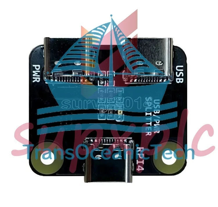 Power Splitter Power Distributor for Raspberry Pi 4 USB One-in-Two Module Type-C