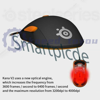 steelseries kana v2 ergonomic photoelectric wired gaming mouse cpi switch