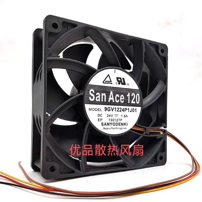 Sanyo SanAce120 9GV1224P1J01 DC24V 1.5A 120*120*38MM 4-Wire Inverter Cooling Fan