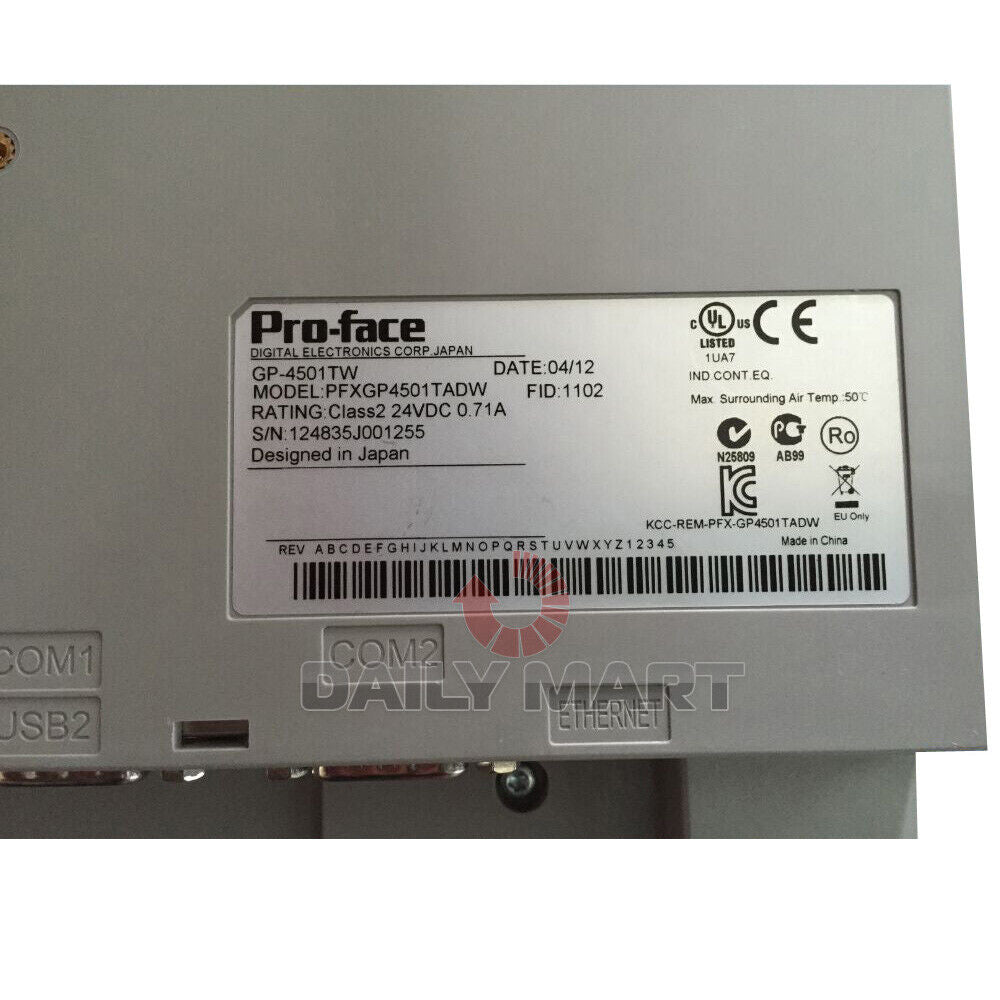 new PROFACE PFXGP4501TADW HMI Touch Screen Panel - PROFACE