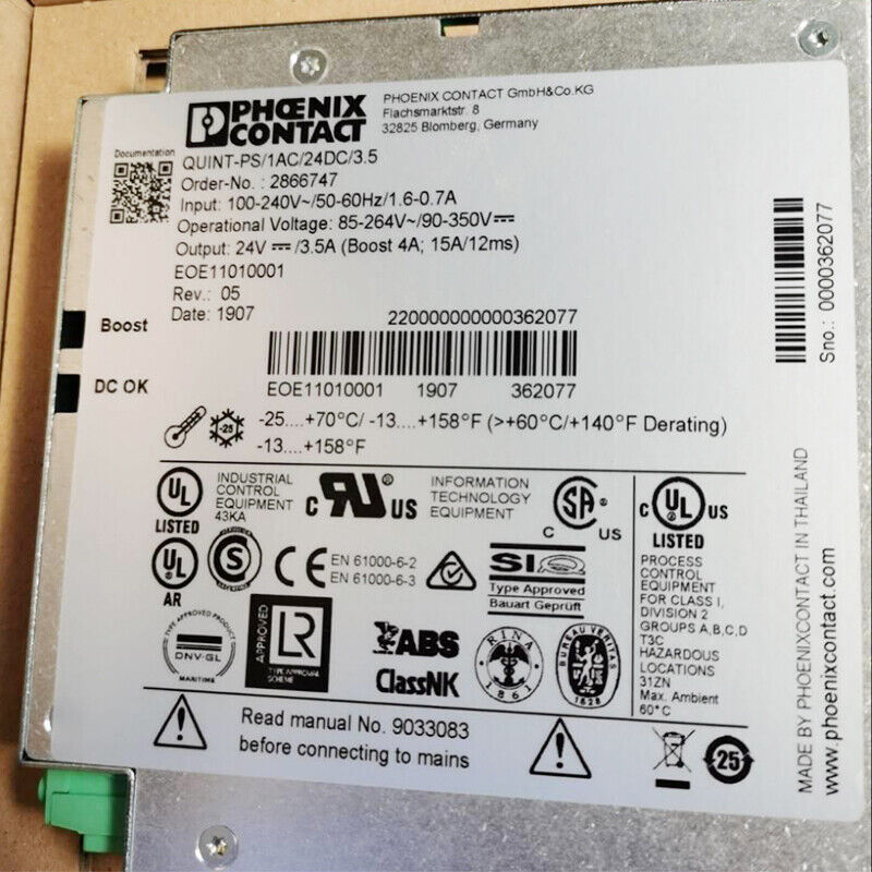 new 1pcs Phoenix Contact Switching Power Supply-QUINT-PS/1AC/24DC/3.5A -2866747 - PHOENIX CONTACT